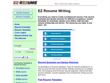 Tablet Screenshot of ezrezume.com